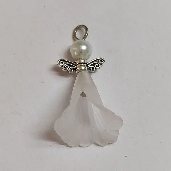 Angel Frosted Acrylic Pendants