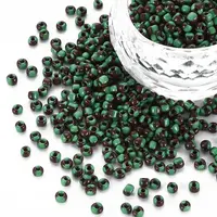 8/0 Two Tone Opaque Glass Seed Beads