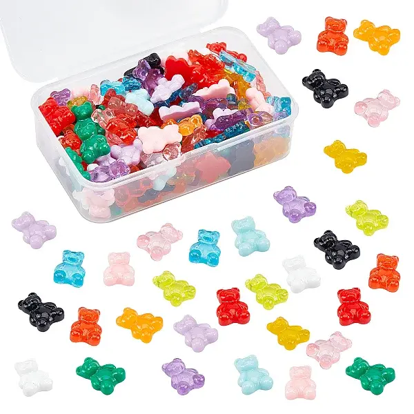 140Pcs 14 Colors Resin Cabochons