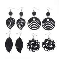 Trendy Wood Dangle Earrings