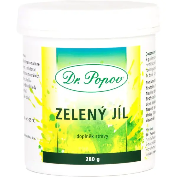 Dr. Popov Zelený íl prášok s regeneračným účinkom 280 g