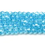 Transparent Electroplate Glass Beads Strands