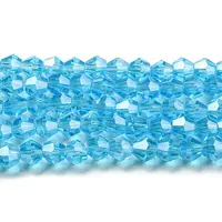 Transparent Electroplate Glass Beads Strands