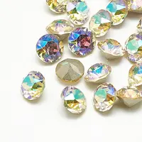 Pointed Back Glass Rhinestone Cabochons