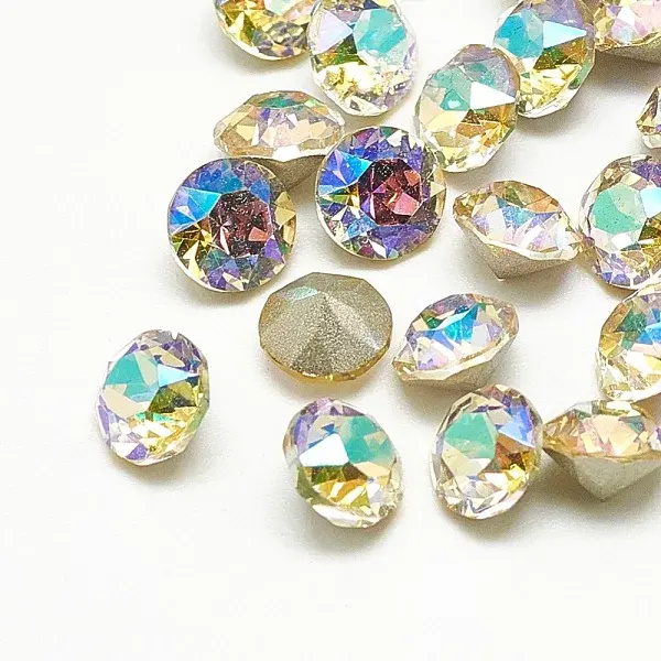 Pointed Back Glass Rhinestone Cabochons