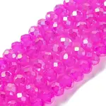 Baking Electroplate Glass Beads Strands