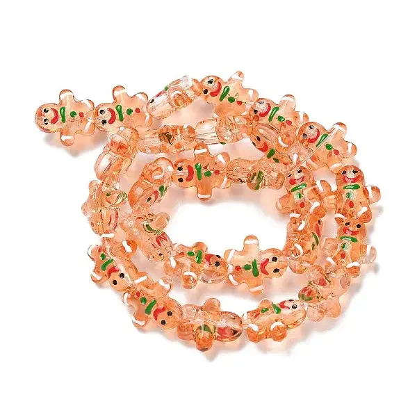 Christmas Transparent Glass Beads Strands