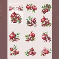 10Pcs Fruit PET Self-Adhesive Stickers