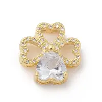 Brass Micro Pave Cubic Zirconia Pendants