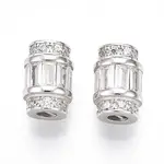 925 Sterling Silver Clear Cubic Zirconia European Clasps