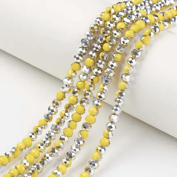 Electroplate Opaque Glass Beads Strands