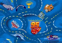 Cars koberec the world of cars blue - 140 x 200 cm