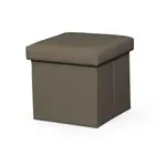 Skládací taburet, ekokůže světle hnědá, tela new