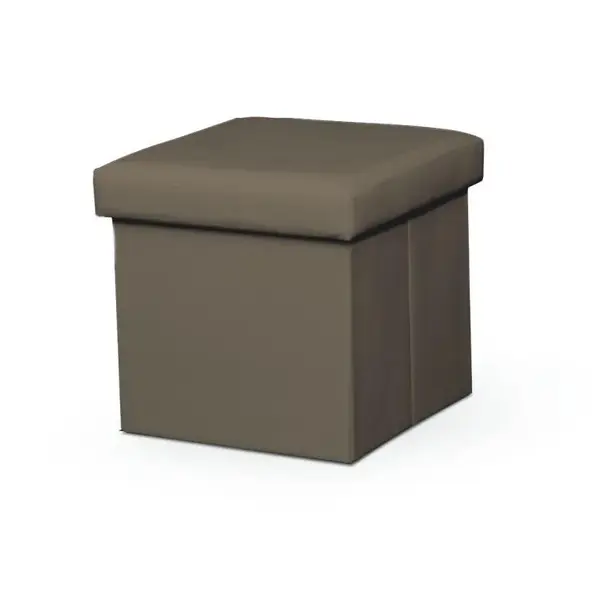 Skládací taburet, ekokůže světle hnědá, tela new