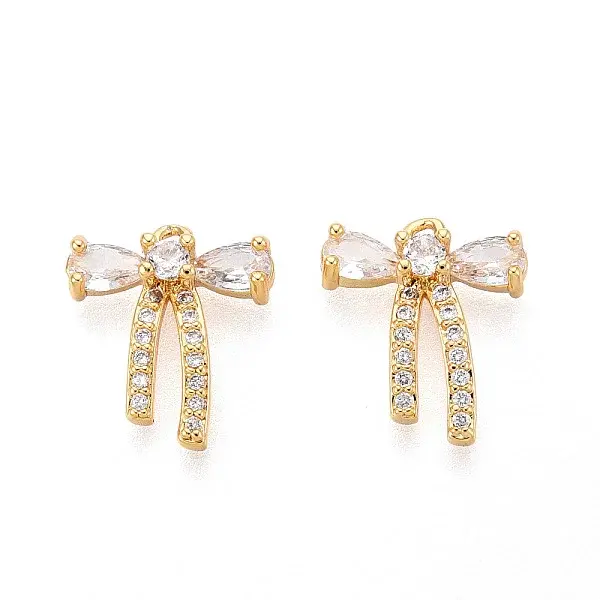 Brass Micro Pave Cubic Zirconia Charms