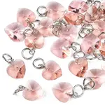 Faceted Transparent Glass Charms