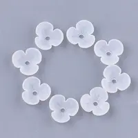 3-Petal Transparent Acrylic Bead Caps