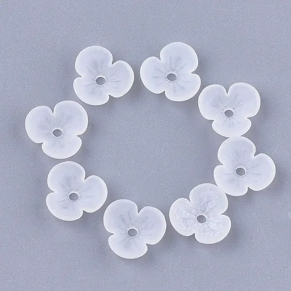 3-Petal Transparent Acrylic Bead Caps