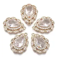 Brass Micro Pave Cubic Zirconia Pendants