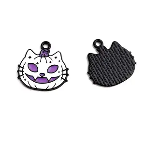 Halloween Theme Alloy Enamel Pendants