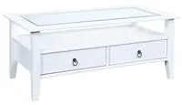 Konferenční stolek ii z masivu goult - bílá