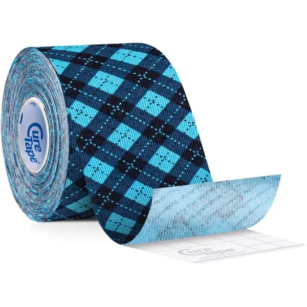 CureTape® Art fixační tejpovací páska barva Tartan Blue 5 m