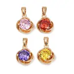 Brass Pave Cubic Zirconia Pendants