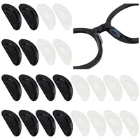 24 Pairs 2 Colors Silicone D-shaped Eyeglass Nose Pads