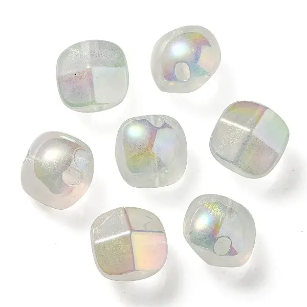 UV Plating Luminous Transparent Acrylic Beads