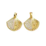 Brass Micro Pave Cubic Zirconia Pendants