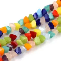 Opaque Solid Color Glass Beads Strands