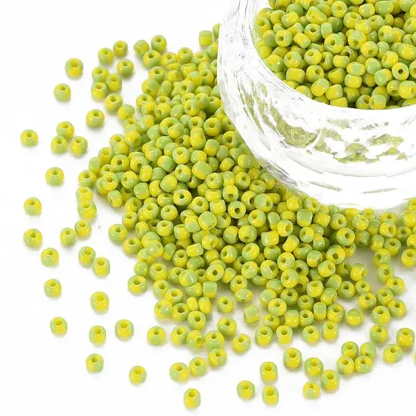 12/0 Two Tone Opaque Glass Seed Beads