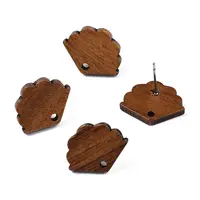 Walnut Wood Stud Earring Findings
