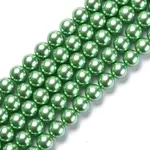 Eco-Friendly Dyed Glass Pearl Round Beads Strands