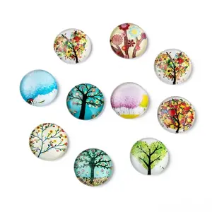 Tree of Life Printed Half Round/Dome Glass Cabochons