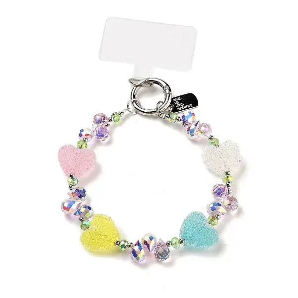 Glass & Iron Beads Mobile Straps