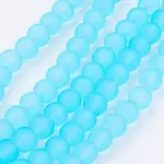 Baking Paint Transparent Glass Bead Strands