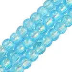 Handmade Foil Lampwork Beads Strands