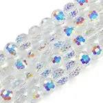 Transparent Electroplate Glass Beads Strands