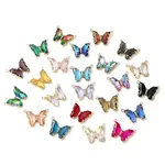 Brass Pave Faceted Glass Connector Charms