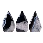 Natural Dyed & Heated Dyed & Heated Black Agate Sculpture Ornament