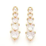 Brass Micro Pave Cubic Zirconia Pendants