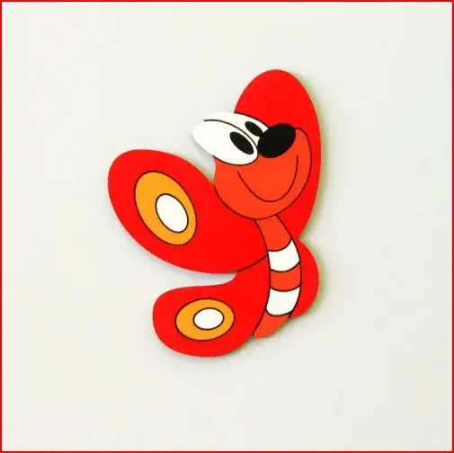 Dětská dekorace motýl 30cm červený