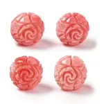 Synthetic Shell Dyed Carved Beads