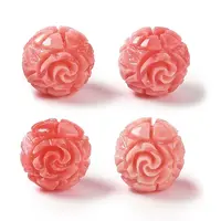 Synthetic Shell Dyed Carved Beads