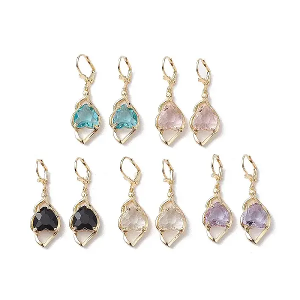 Glass Leverback Earring