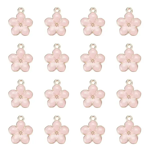 Light Gold Plated Alloy Enamel Pendants