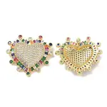Brass Micro Pave Colorful Cubic Zirconia Pendants