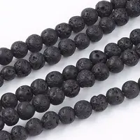 Natural Lava Rock Bead Strands