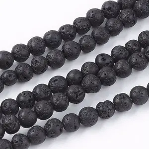 Natural Lava Rock Bead Strands